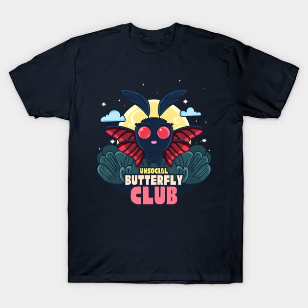 Unsocial Butterfly Mothman T-Shirt by GiveMeThatPencil